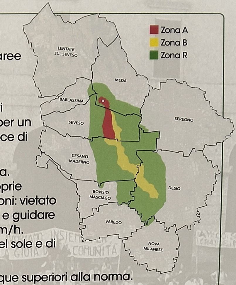 Cartina diossina Meda Seveso